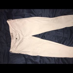 white no rip hollister super skinny jeans